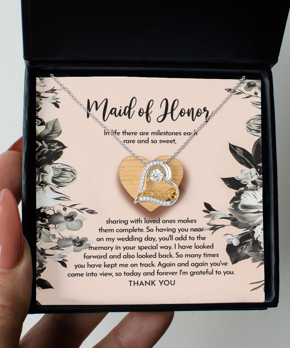 Maid of Honor Heart Necklace - My Wedding Day