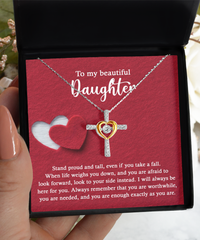 Load image into Gallery viewer, Daughter Cross Necklace - As You Are
