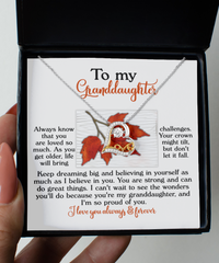 Load image into Gallery viewer, Granddaughter Heart Necklace - Do Great Things
