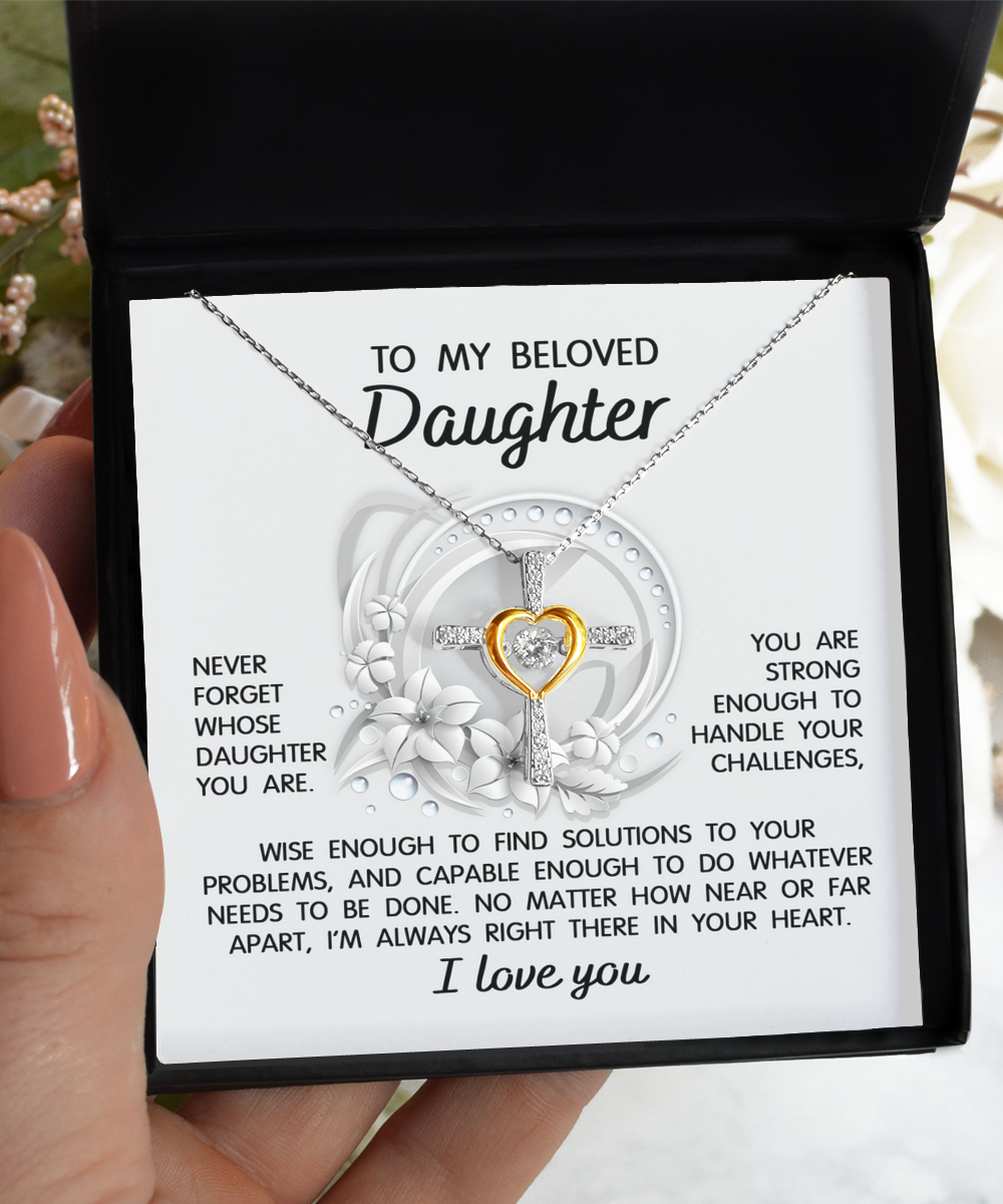 Daughter Cross Necklace - Always Right There