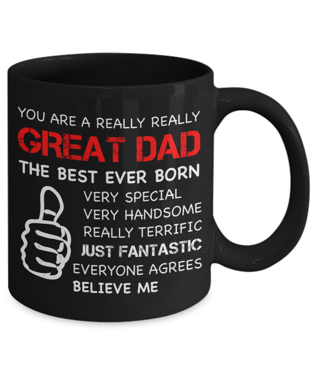 Great Dad Black Mug