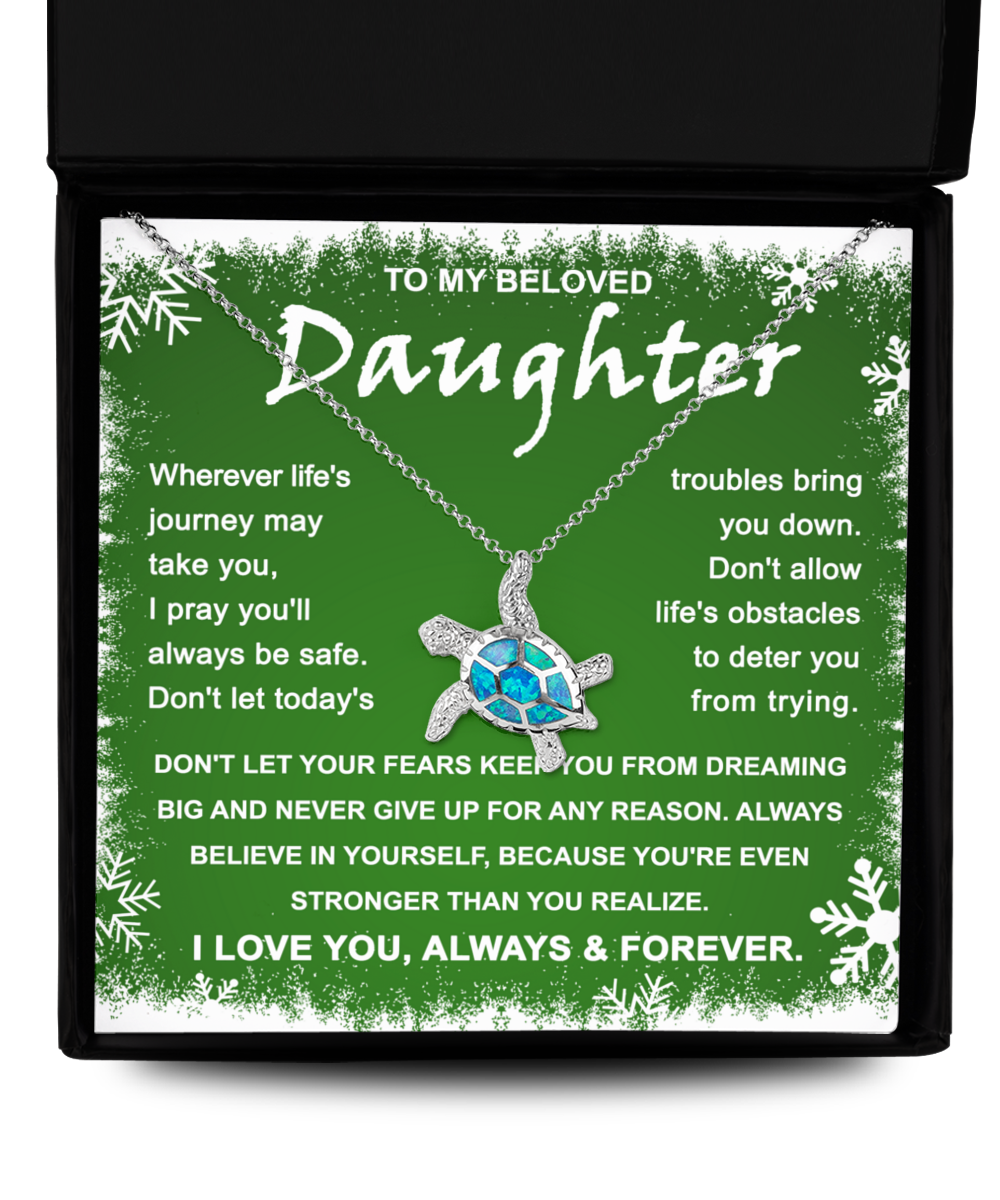 Daughter Turtle Necklace - Dreaming Big