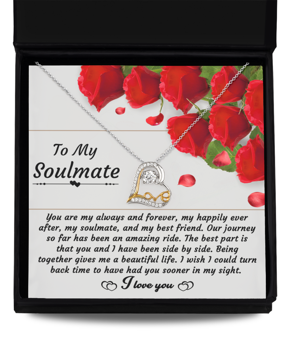 Soulmate Heart Necklace - Side By Side
