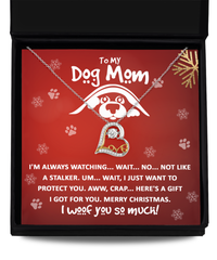 Load image into Gallery viewer, Dog Mom Heart Necklace - I Woof You
