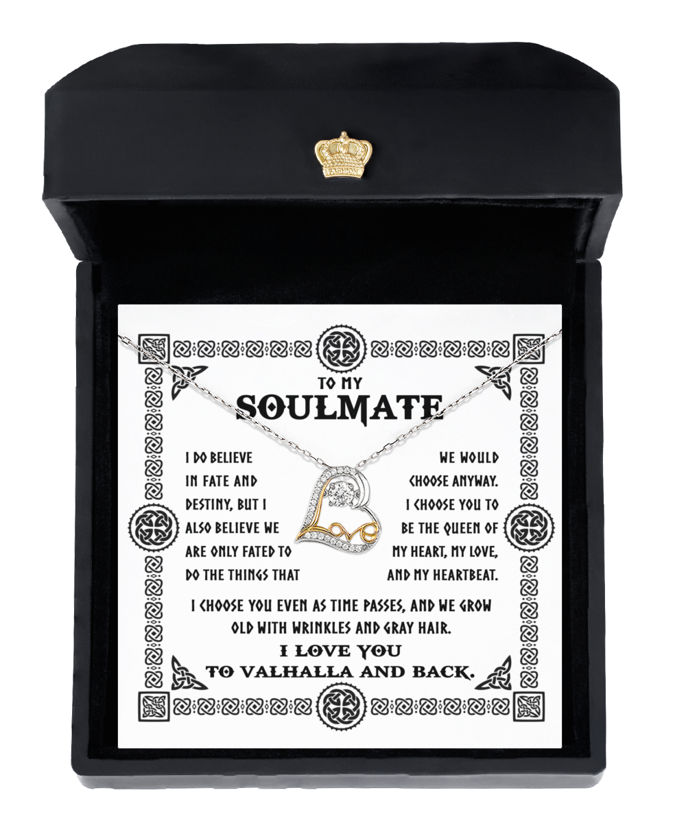 Soulmate Heart Necklace - Gray Hair