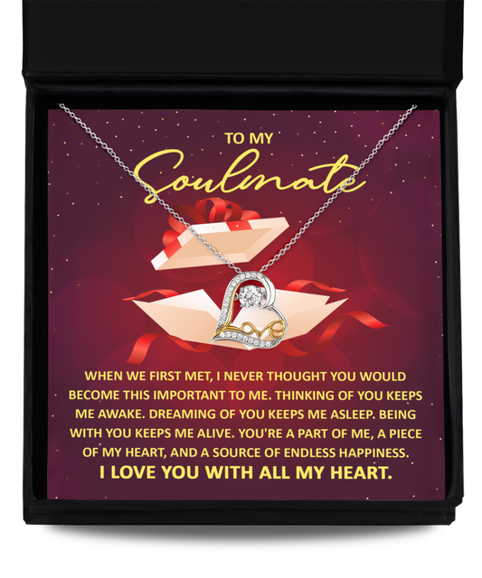 Soulmate Heart Necklace - Thinking Of You