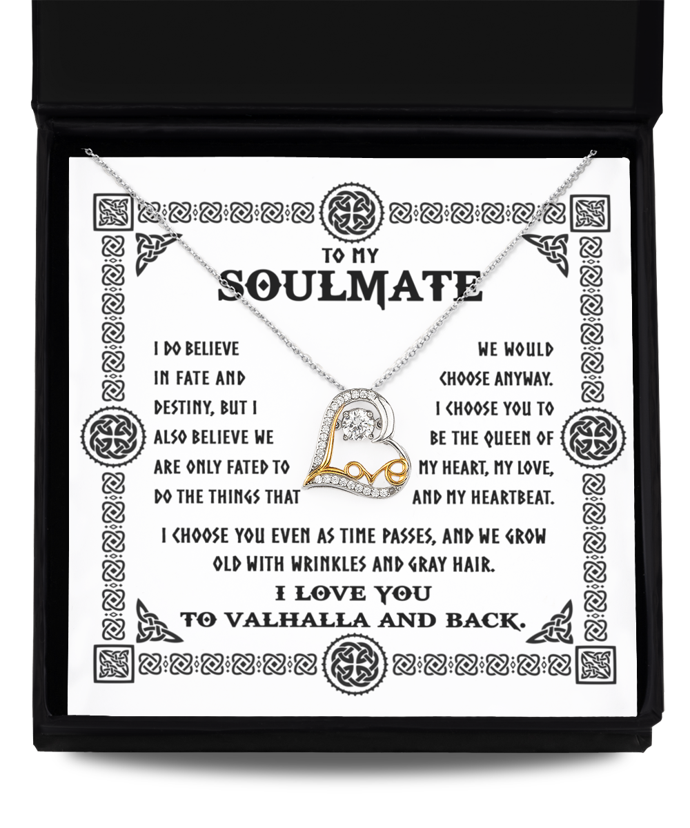 Soulmate Heart Necklace - Gray Hair