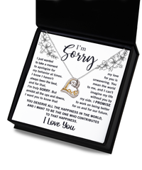 Load image into Gallery viewer, I&#39;m Sorry I Love You - Sterling Silver Heart Necklace
