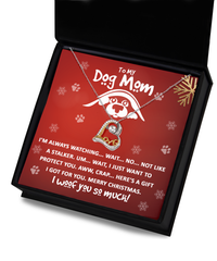 Load image into Gallery viewer, Dog Mom Heart Necklace - I Woof You
