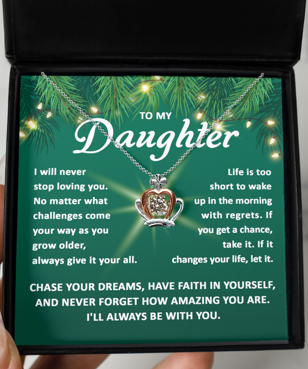 Daughter Crown Necklace - Chase Your Dreams