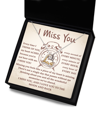 Load image into Gallery viewer, I Miss You Every Second - Heart Necklace
