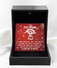 Load image into Gallery viewer, Dog Mom Heart Necklace - I Woof You
