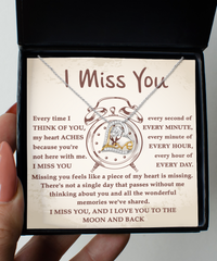 Load image into Gallery viewer, I Miss You Every Second - Heart Necklace
